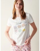 Penti Tricou de casa cu imprimeu - Alb