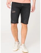 Pepe Jeans London Bermude din denim cu detalii cu aspect deteriorat - Negru
