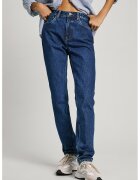 Pepe Jeans London Blugi conici cu talie inalta - Albastru inchis