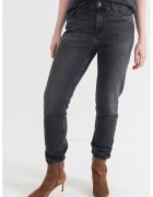 Pepe Jeans London Blugi conici cu talie inalta - Negru stins