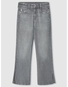 Pepe Jeans London Blugi cu croiala ampla si slituri la terminatie - Gri deschis