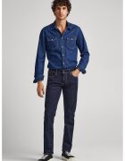 Pepe Jeans London Blugi cu croiala dreapta si cusaturi contrastante - Bleumarin