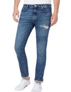 Pepe Jeans London Blugi cu detaliu cu aspect deteriorat - Albastru deschis