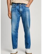Pepe Jeans London Blugi cu talie medie si aspect decolorat - Albastru prafuit