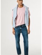 Pepe Jeans London Blugi drepti cu talie medie - Albastru pastel
