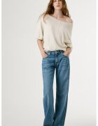 Pepe Jeans London Blugi relaxed fit cu talie inalta - Albastru deschis