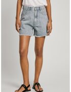 Pepe Jeans London Blugi scurti cu margini franjurate - Alb/Albastru deschis