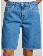 Pepe Jeans London Blugi scurti cu talie medie - Albastru azur