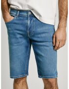 Pepe Jeans London Blugi scurti cu talie medie - Albastru prafuit