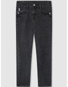 Pepe Jeans London Blugi slim fit cu aspect deteriorat - Negru