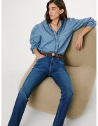 Pepe Jeans London Blugi slim fit cu talie medie - Albastru inchis