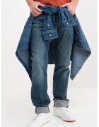 Pepe Jeans London Blugi slim-fit cu talie medie - Albastru inchis