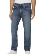Pepe Jeans London Blugi uni cu 5 buzunare - Albastru prafuit