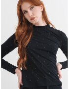 Pepe Jeans London Bluza cu strasuri - Negru