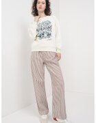 Pepe Jeans London Bluza de trening cu decolteu la baza gatului si imprimeu grafic - Alb/Albastru