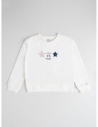 Pepe Jeans London Bluza de trening din bumbac cu imprimeu stele - Alb