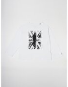 Pepe Jeans London Bluza regular fit cu imprimeu frontal Brenda - Alb/Negru