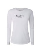 Pepe Jeans London Bluza slim fit din amestec de bumbac - Alb