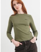 Pepe Jeans London Bluza striata Betina - Verde feriga