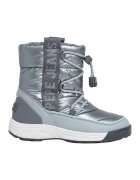 Pepe Jeans London Botine cu benzi logo - Gri cenusiu/Argintiu inchis