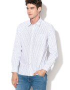 Pepe Jeans London Camasa cu buzunar pe piept Craig - Alb/Albastru