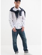 Pepe Jeans London Camasa de bumbac cu model - Albastru inchis/Alb optic