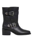 Pepe Jeans London Cizme lungi din piele cu toc - Negru