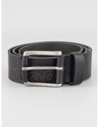 Pepe Jeans London Curea de piele cu logo brodat - Negru