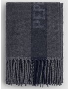 Pepe Jeans London Fular cu bareta cu logo Windwood - Gri inchis/Bleumarin