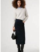 Pepe Jeans London Fusta midi din denim cu croiala dreapta - Albastru ultramarin