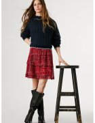 Pepe Jeans London Fusta mini cu imprimeu - Rosu/Alb/Visiniu