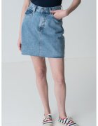 Pepe Jeans London Fusta mini din denim - Albastru melange
