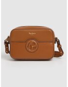 Pepe Jeans London Geanta crossbody din piele ecologica cu bareta detasabila - Maro scortisoara