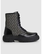 Pepe Jeans London Ghete cu model si garnituri de piele ecologica - Negru/Crem