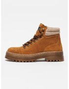 Pepe Jeans London Ghete de piele intoarsa cu sireturi - Caramel