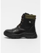 Pepe Jeans London Ghete demi-wedge de piele ecologica - Negru