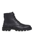 Pepe Jeans London Ghete din piele cu fermoar - Negru