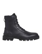 Pepe Jeans London Ghete din piele cu fermoar - Negru