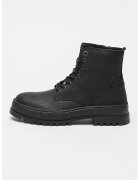 Pepe Jeans London Ghete din piele cu fermoar - Negru stins