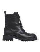 Pepe Jeans London Ghete din piele cu logo - Negru