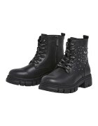 Pepe Jeans London Ghete din piele ecologica - Negru/Argintiu