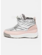 Pepe Jeans London Ghete slip-on cu garnituri de piele ecologica - Roz/Argintiu