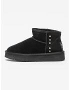 Pepe Jeans London Ghete slip-on de piele intoarsa cu tinte Nicole - Negru