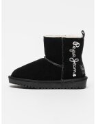 Pepe Jeans London Ghete slip-on de piele intoarsa - Negru