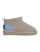 Pepe Jeans London Ghete slip-on din piele intoarsa - Albastru lavanda/Maro taupe deschis