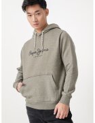 Pepe Jeans London Hanorac din amestec de bumbac cu logo - Verde