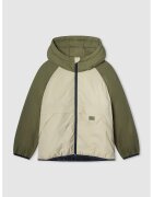 Pepe Jeans London Jacheta cu gluga si fermoar - Bej/Verde sparanghel