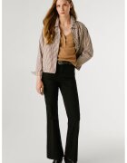 Pepe Jeans London Pantaloni cu model uni si talie inalta - Negru