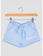 Pepe Jeans London Pantaloni scurti de bumbac cu imprimeu logo - Alb/Albastru lavanda