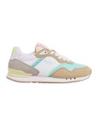 Pepe Jeans London Pantofi sport colorblock cu garnituri sintetice - Alb/Albastru aquamarin/Maro nisip